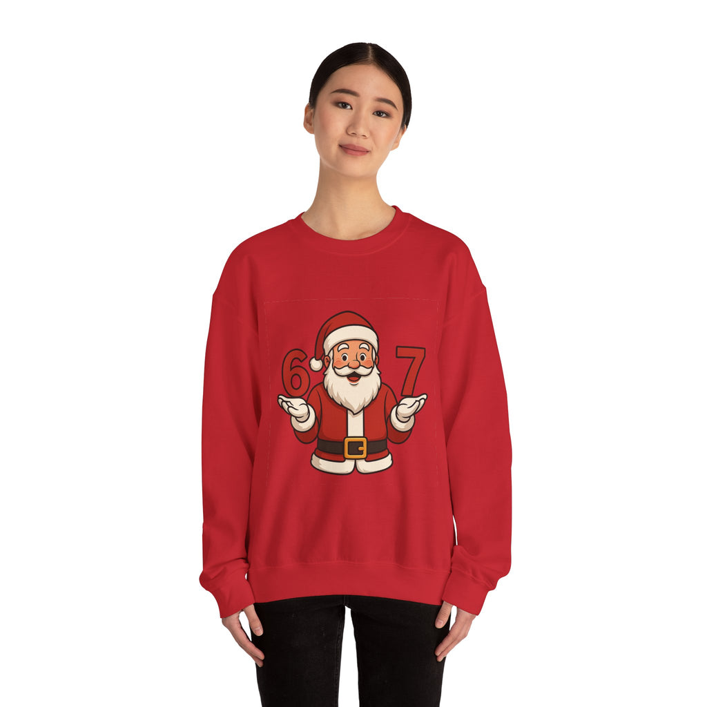 Festive Santa Crewneck Sweatshirt, Holiday Apparel, Christmas Gift, Cozy Winter Wear, Unisex Sweatshirt, Fun Holiday Style