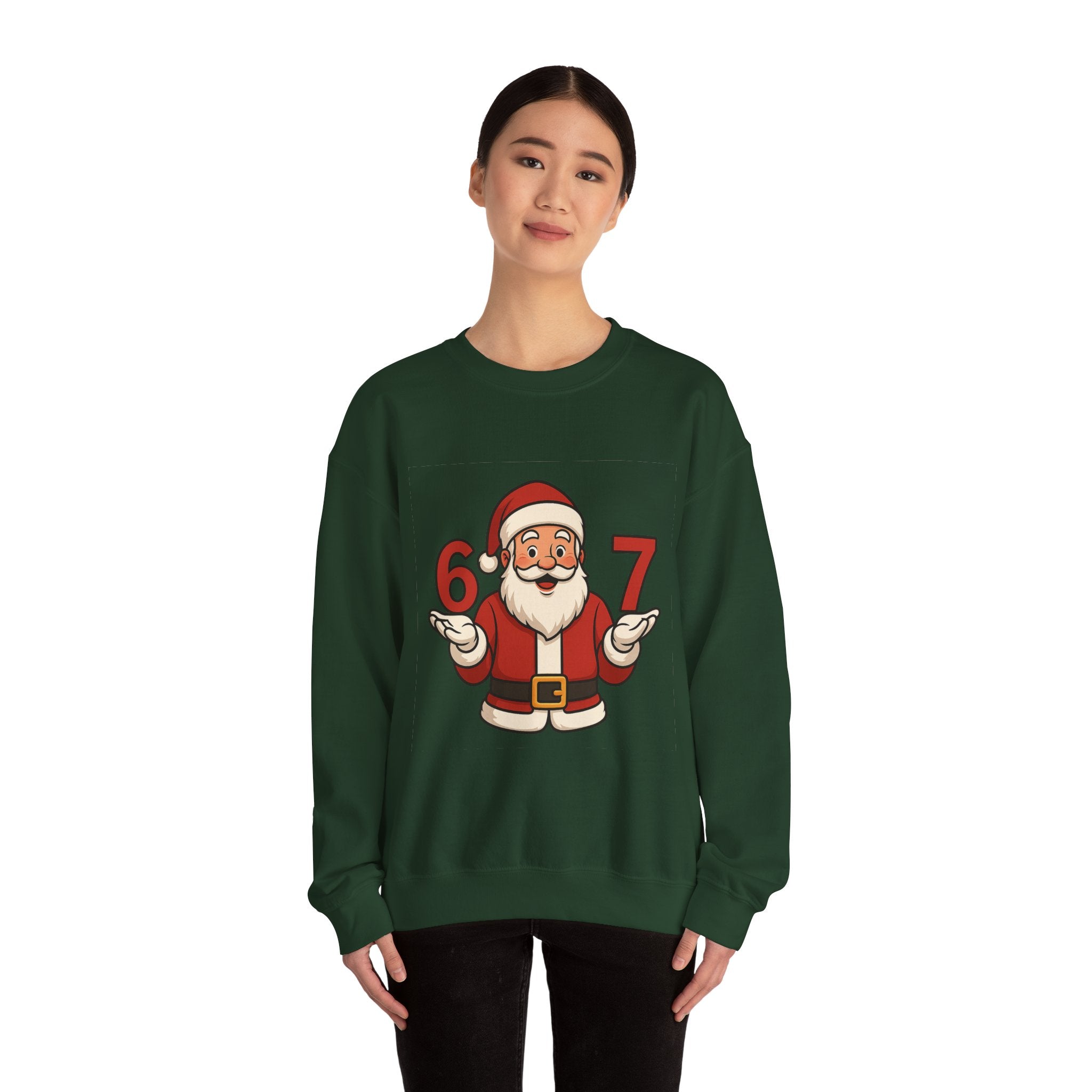 Festive Santa Crewneck Sweatshirt, Holiday Apparel, Christmas Gift, Cozy Winter Wear, Unisex Sweatshirt, Fun Holiday Style