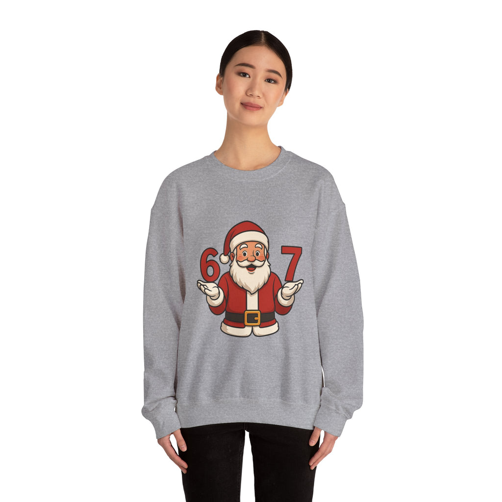 Festive Santa Crewneck Sweatshirt, Holiday Apparel, Christmas Gift, Cozy Winter Wear, Unisex Sweatshirt, Fun Holiday Style