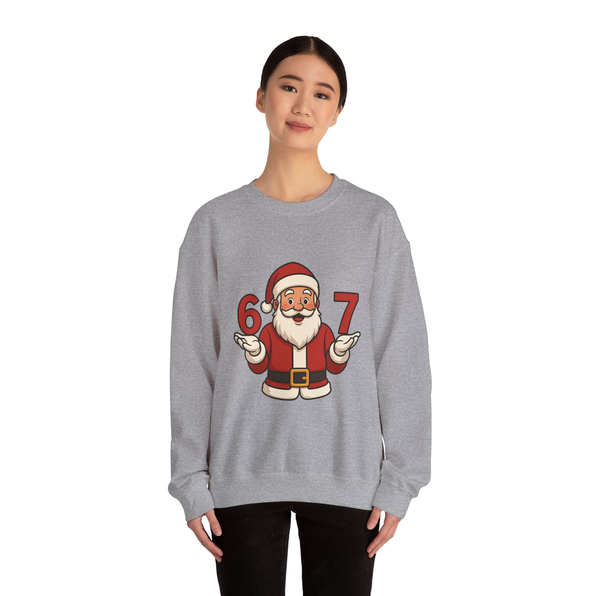 Festive Santa Crewneck Sweatshirt, Holiday Apparel, Christmas Gift, Cozy Winter Wear, Unisex Sweatshirt, Fun Holiday Style