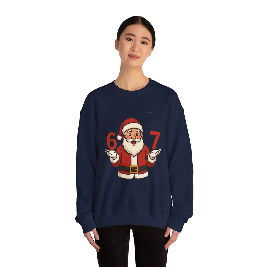 Festive Santa Crewneck Sweatshirt, Holiday Apparel, Christmas Gift, Cozy Winter Wear, Unisex Sweatshirt, Fun Holiday Style