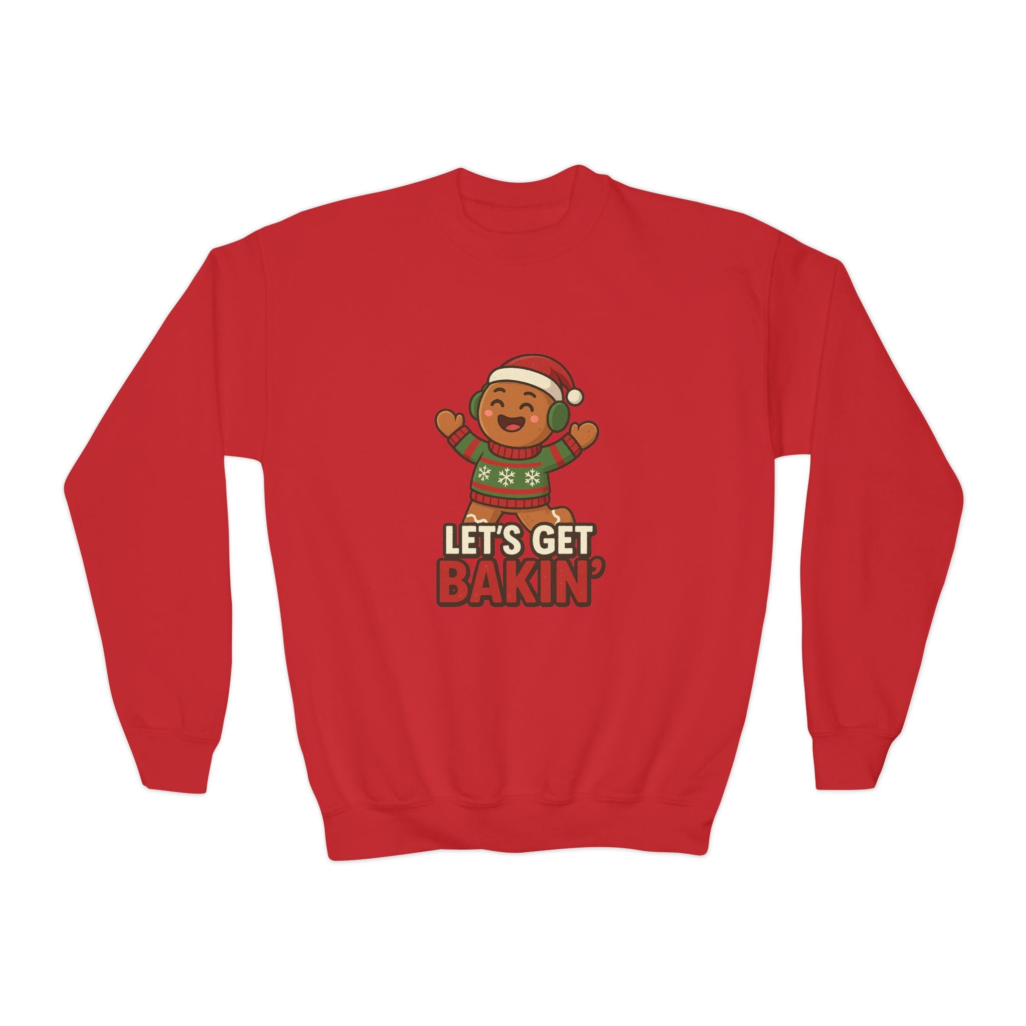 Youth Christmas Crewneck Sweatshirt, Cozy Holiday Gift, Kid's Sweater, Santa Design, Festive Sweater for Winter Celebrations