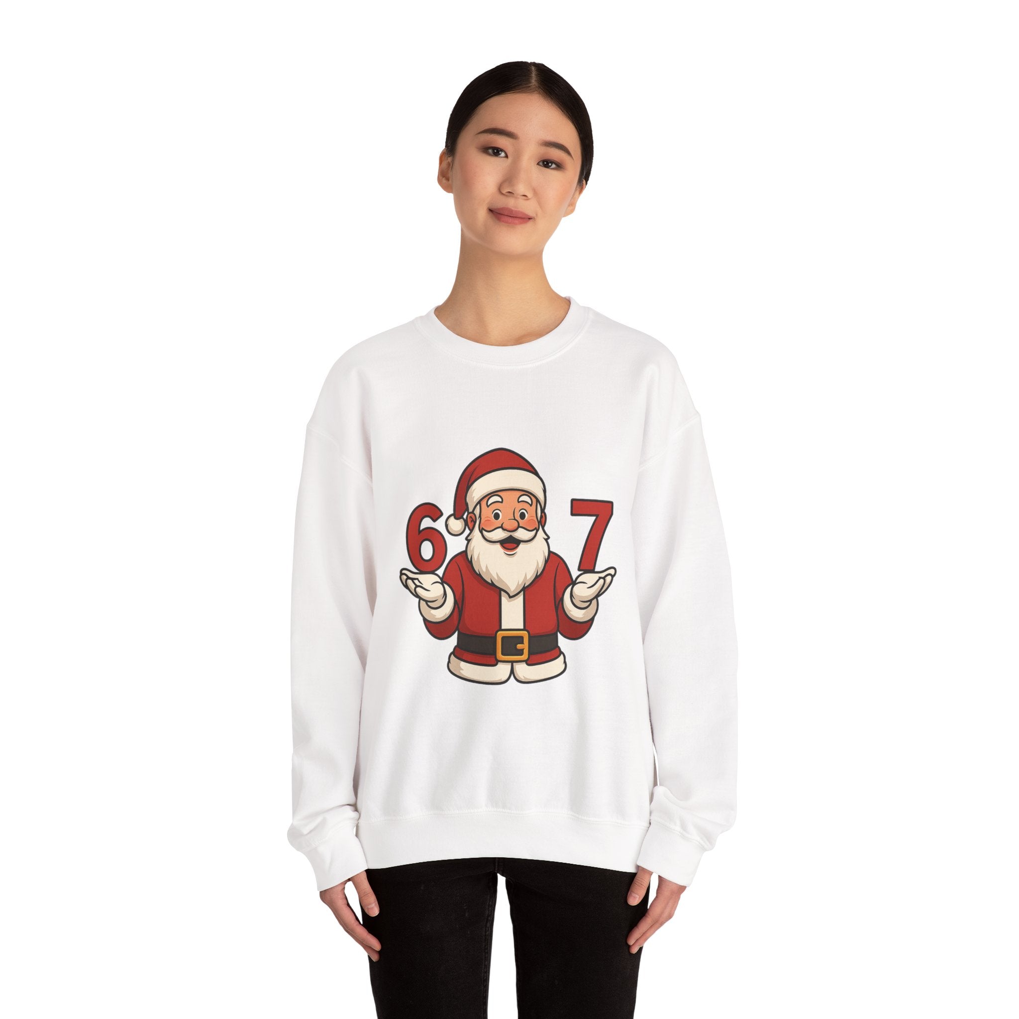 Festive Santa Crewneck Sweatshirt, Holiday Apparel, Christmas Gift, Cozy Winter Wear, Unisex Sweatshirt, Fun Holiday Style