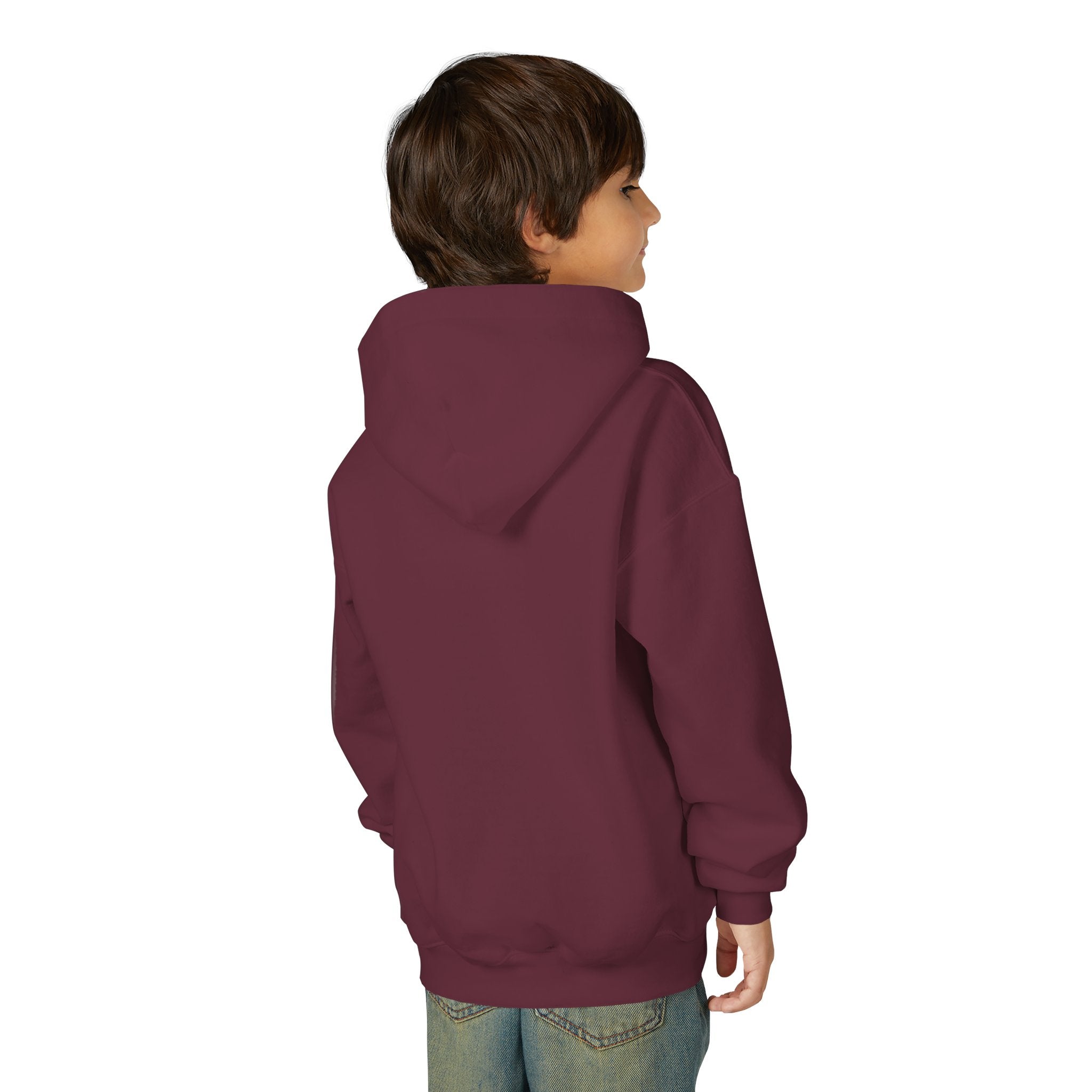 Youth Christmas Hoodie with Santa Graphic, Cozy Holiday Apparel, Perfect Gift for Kids, Winter Wear, Fun Seasonal Sweatshirt