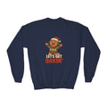 Youth Christmas Crewneck Sweatshirt, Cozy Holiday Gift, Kid's Sweater, Santa Design, Festive Sweater for Winter Celebrations