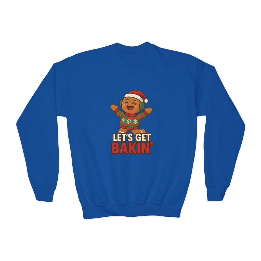 Youth Christmas Crewneck Sweatshirt, Cozy Holiday Gift, Kid's Sweater, Santa Design, Festive Sweater for Winter Celebrations
