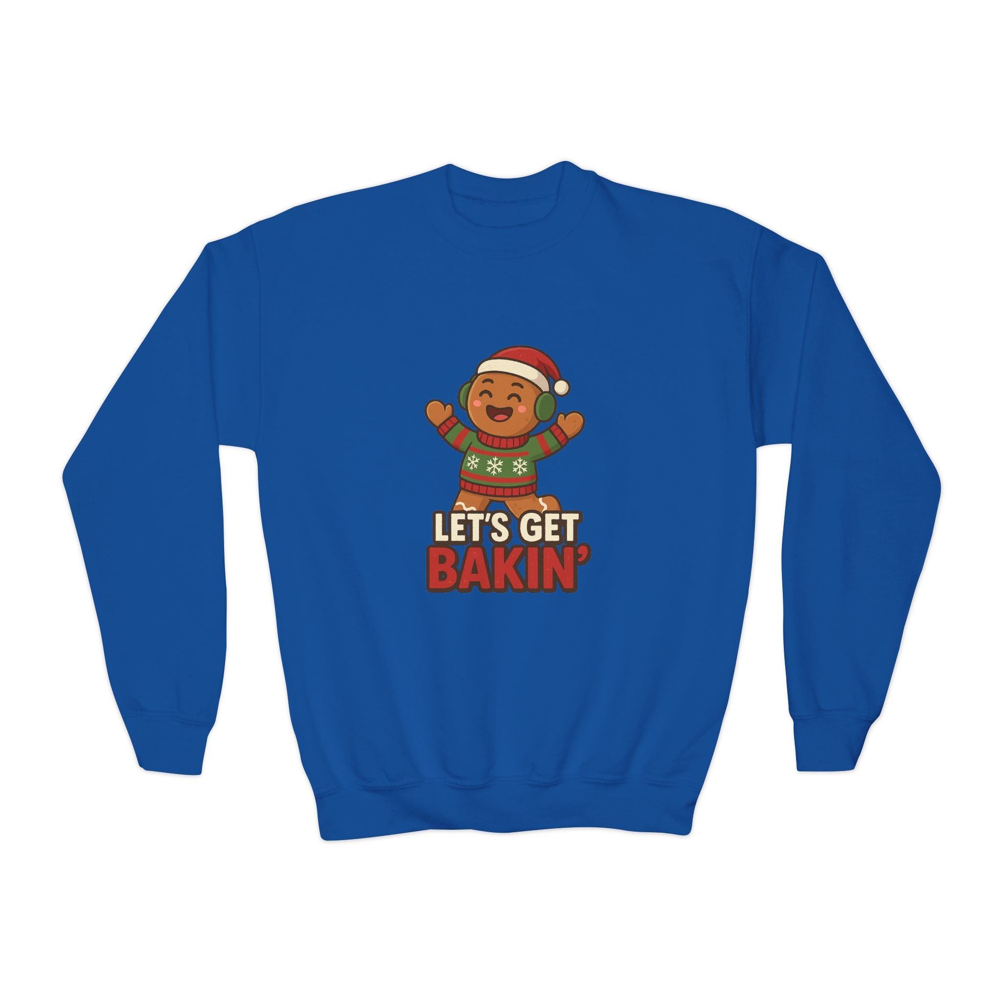 Youth Christmas Crewneck Sweatshirt, Cozy Holiday Gift, Kid's Sweater, Santa Design, Festive Sweater for Winter Celebrations