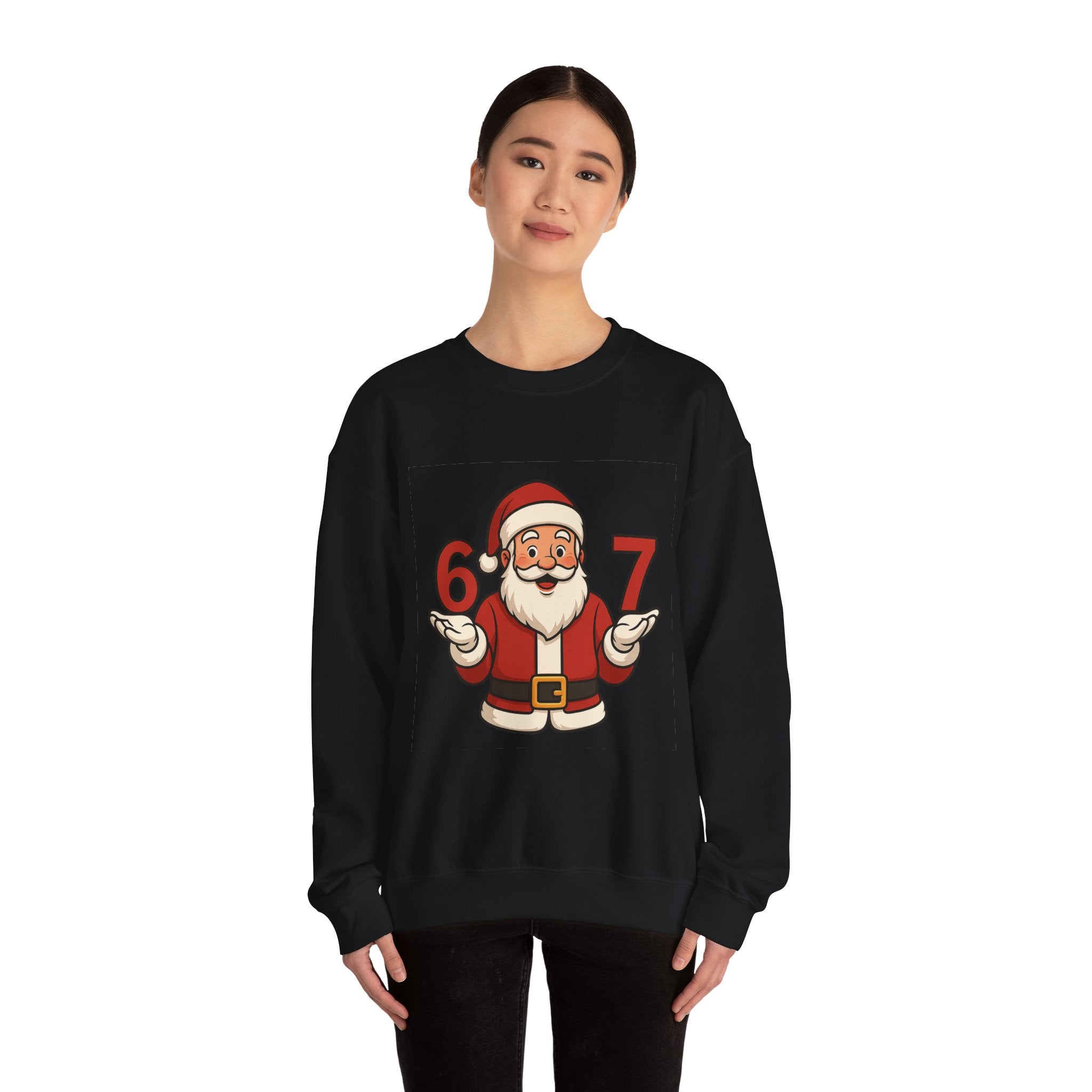 Festive Santa Crewneck Sweatshirt, Holiday Apparel, Christmas Gift, Cozy Winter Wear, Unisex Sweatshirt, Fun Holiday Style