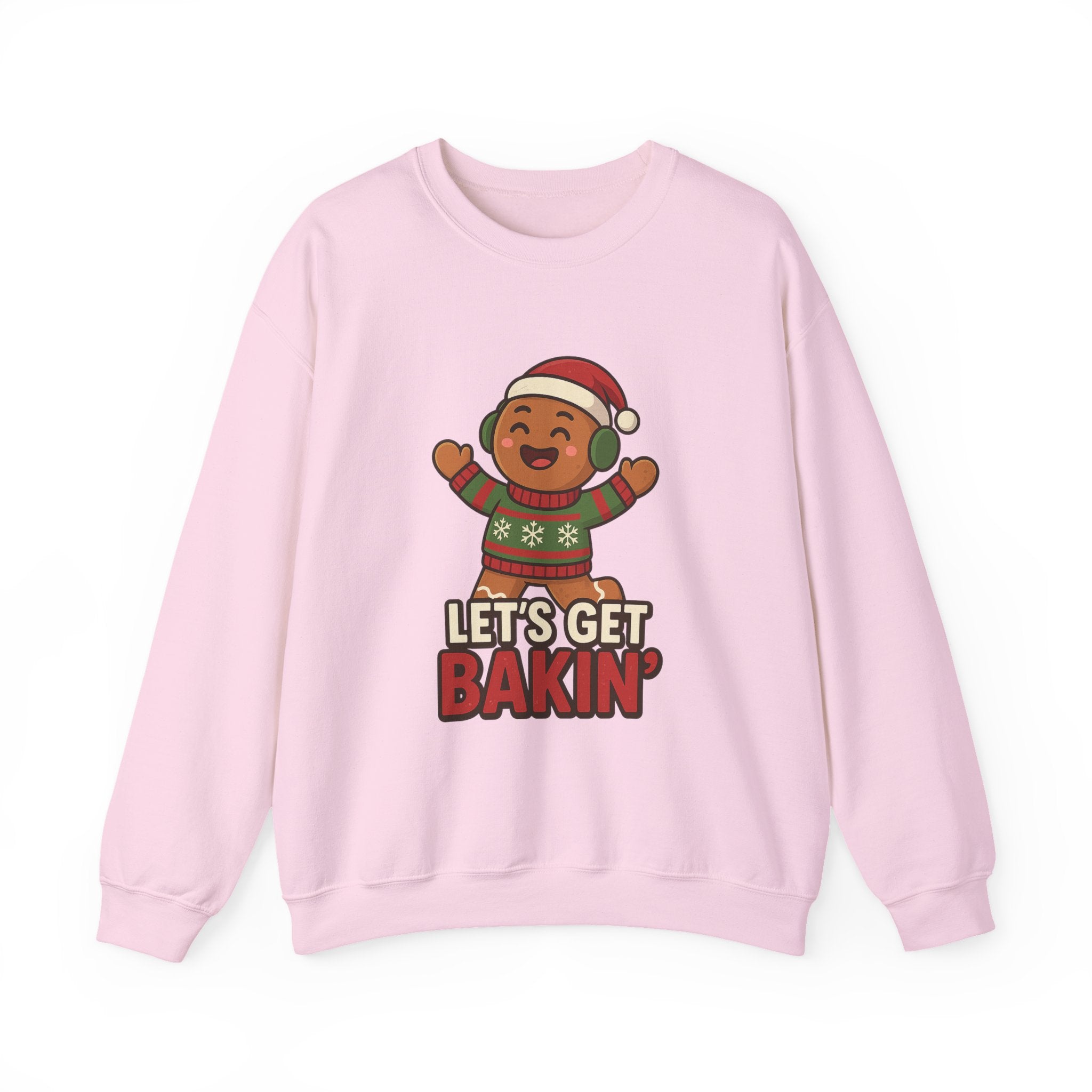 Festive Unisex Crewneck Sweatshirt - Let's Get Bakin' Holiday Style, Cozy Christmas Gift, Family Gathering Apparel, Baking Enthusiast, [...]