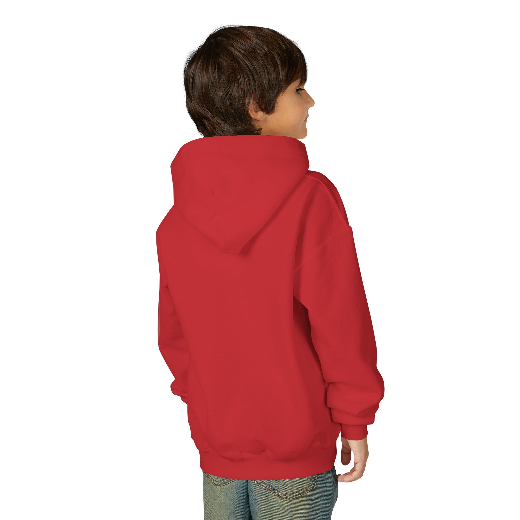 Youth Christmas Hoodie with Santa Graphic, Cozy Holiday Apparel, Perfect Gift for Kids, Winter Wear, Fun Seasonal Sweatshirt